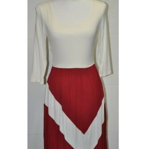 Women's Maxi Dress White Red Ruby Crimson Alabama